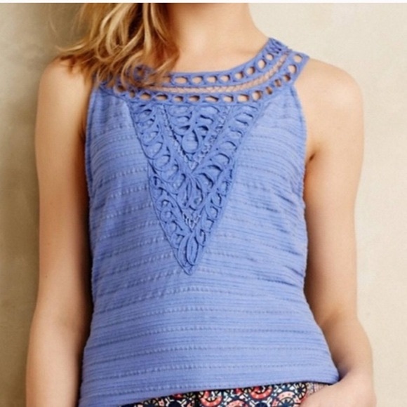 Anthropologie Tops - Anthropologie Postmark Periwinkle Tank